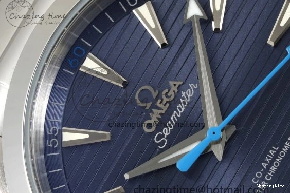 0314 FreshLook Aqua Terra 150M SS JQK 1:1 Best Edition Blue Dial Blue Hand on SS Bracelet A 7831